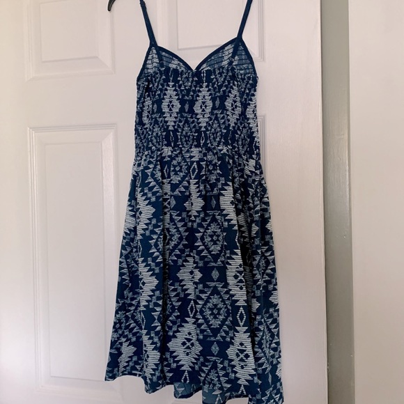 Blue Tribal Print Dress - Picture 4 of 4